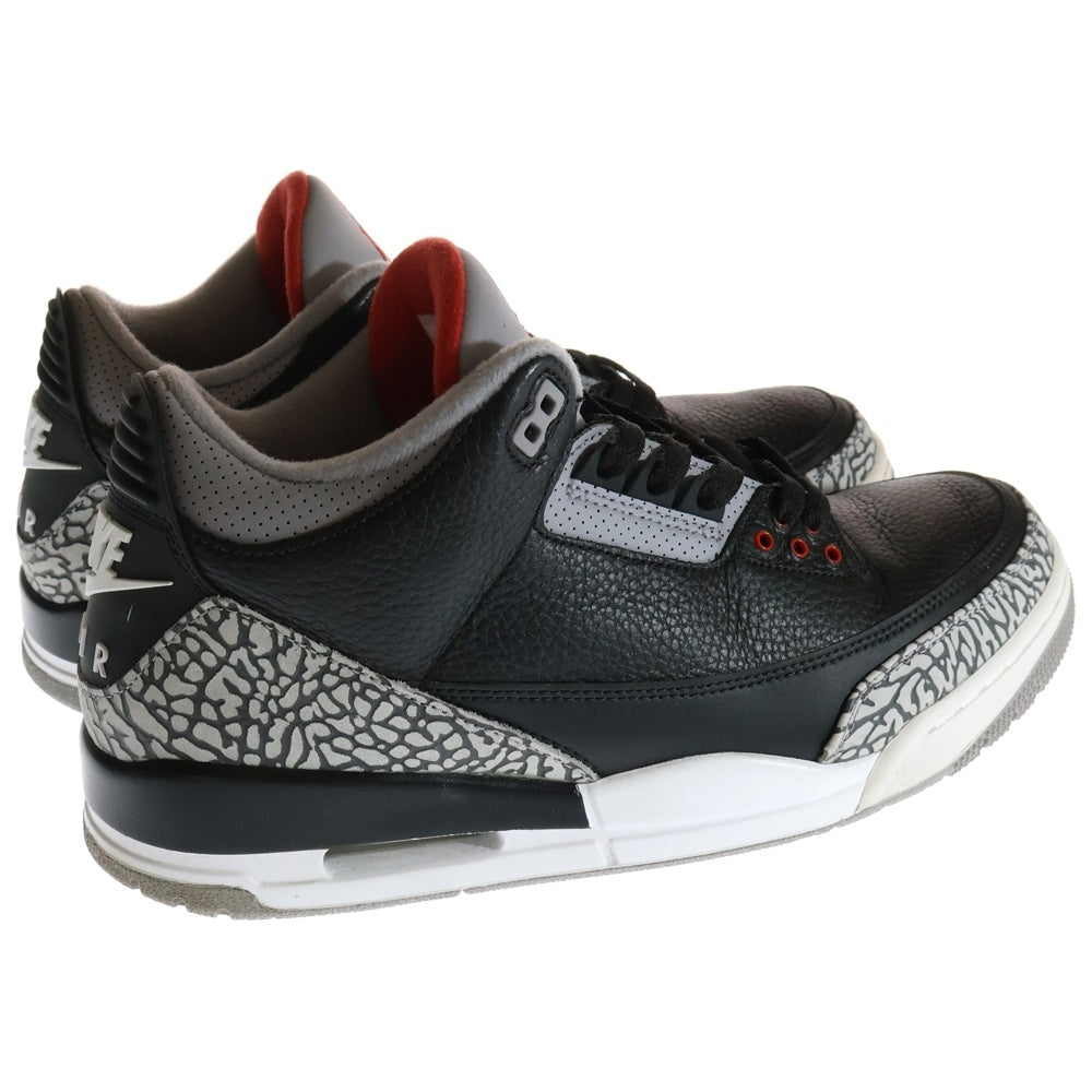 NIKE(ナイキ) AIR JORDAN 3 RETRO OG BLACK CEMENT エアジョーダン3 ブラックセメント ハイカットスニーカー ブラック/グレー US11/29cm 854262-001