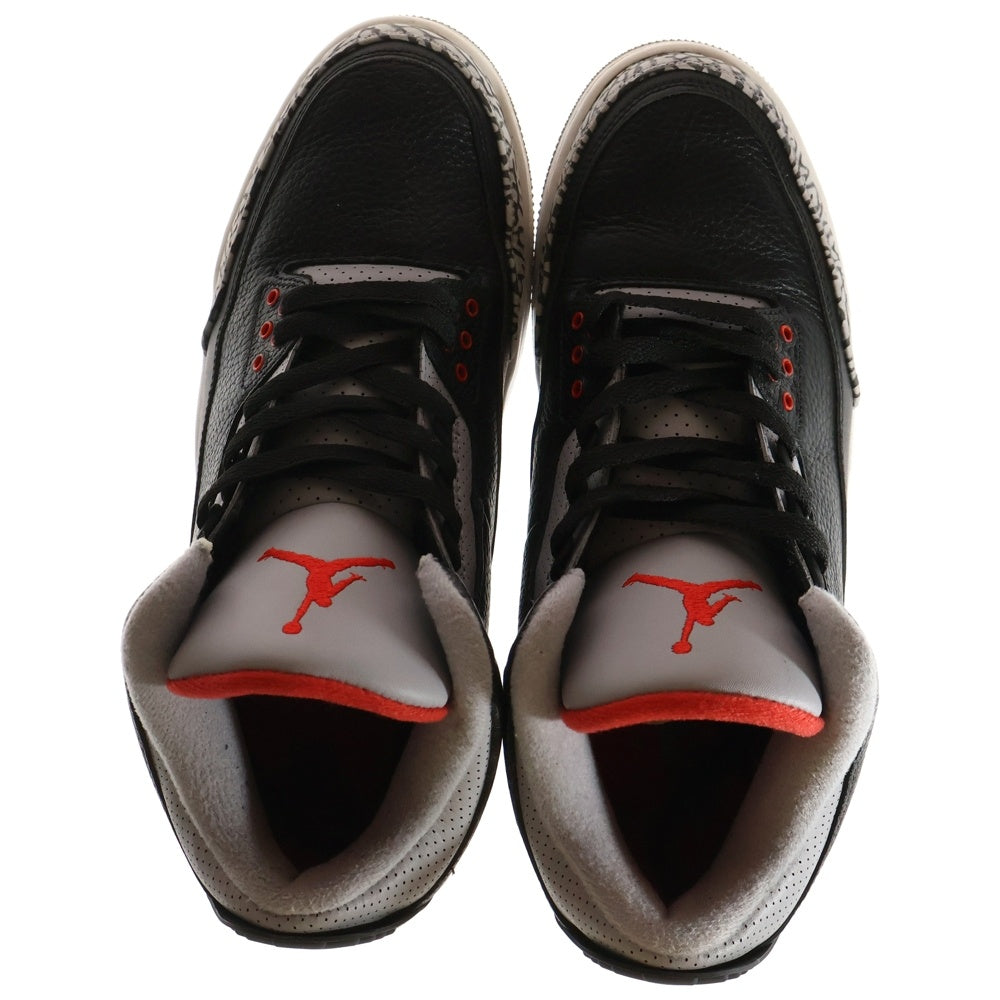 NIKE(ナイキ) AIR JORDAN 3 RETRO OG BLACK CEMENT エアジョーダン3 ブラックセメント ハイカットスニーカー ブラック/グレー US11/29cm 854262-001