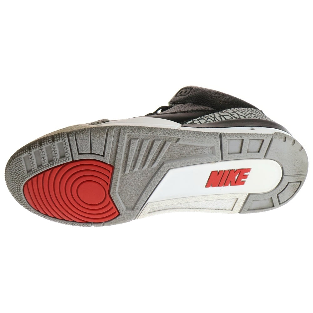 NIKE(ナイキ) AIR JORDAN 3 RETRO OG BLACK CEMENT エアジョーダン3 ブラックセメント ハイカットスニーカー ブラック/グレー US11/29cm 854262-001
