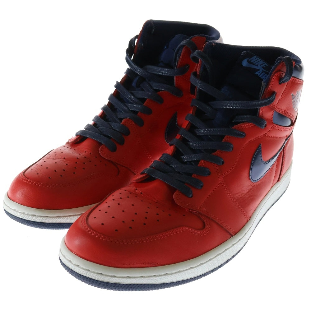 NIKE(ナイキ) AIR JORDAN 1 RETRO HIGH DAVID LETTERMAN エアジョーダン1レトロ デイビッドレターマン ハイカットスニーカー レッド/ネイビー US12/30cm 555088-606