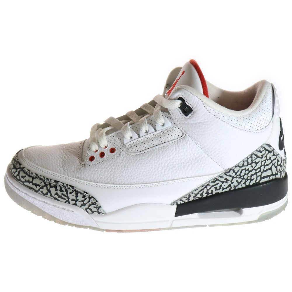 NIKE(ナイキ) AIR JORDAN 3 RETRO FREE THROW LINE WHITE CEMENT エアジョーダン3 レトロ フリー スロー ライン ホワイト セメント ハイカットスニーカー 923096-101