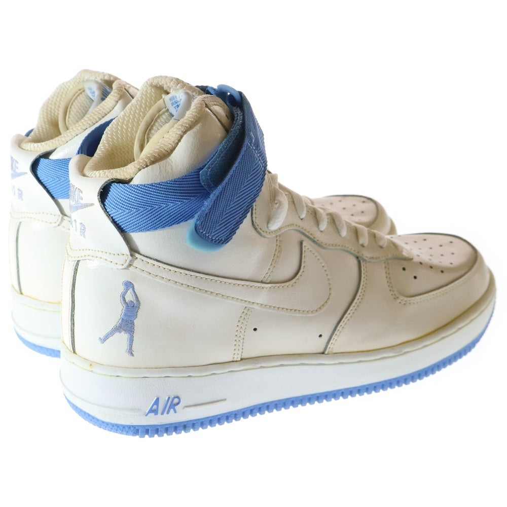 NIKE(ナイキ) 【観賞用2003年製】 AIR FORCE 1 HIGH SHEED エアフォース 1 パテントハイカットスニーカーシューズ ホワイト/ブルー US10/28cm 302640-111