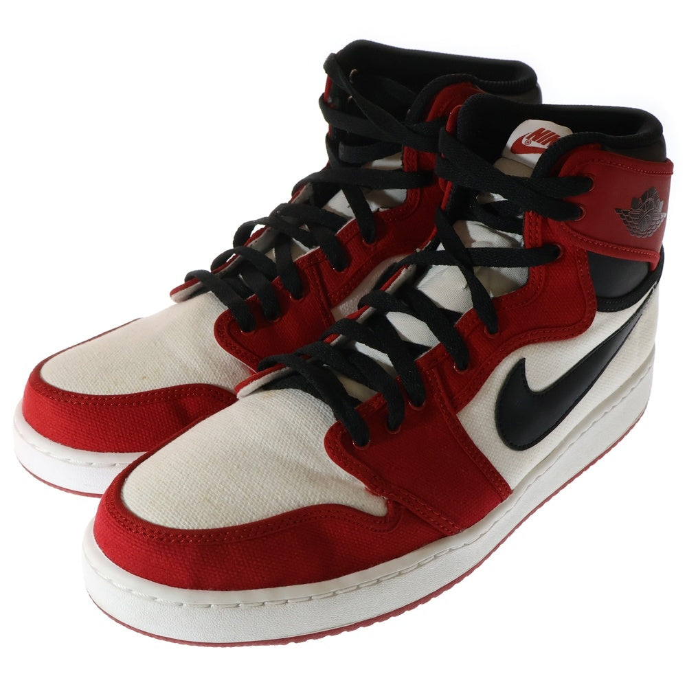 NIKE(ナイキ) 【観賞用2014年製】 AIR JORDAN 1 KO HIGH OG エア ジョーダン 1 ノックアウト オージー ハイカットスニーカー ホワイト/レッド US12/30cm 638471-101