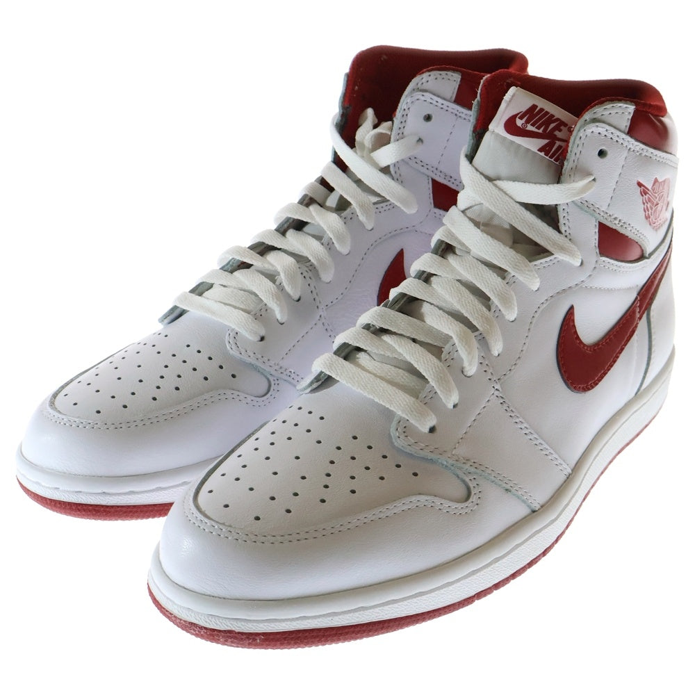 NIKE(ナイキ) AIR JORDAN 1 RETRO HIGH OG METALLIC RED エアジョーダン1 メタリックレッド レトロハイカットスニーカー ホワイト/レッド US11/29cm 555088-103