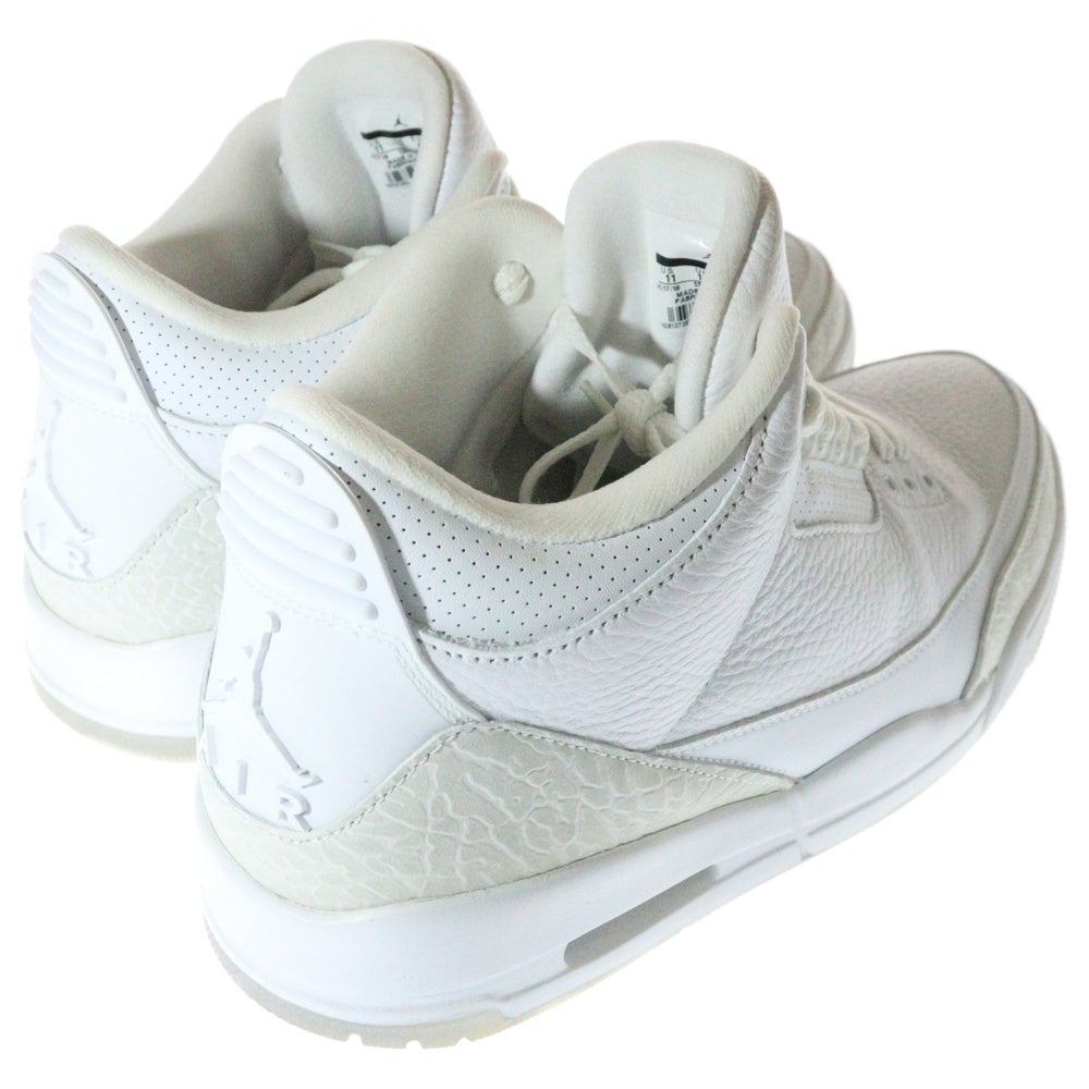 NIKE(ナイキ) AIR JORDAN 3 RETRO エアジョーダン 3 レトロ ハイカットスニーカーホワイト US11/29cm 136064-111
