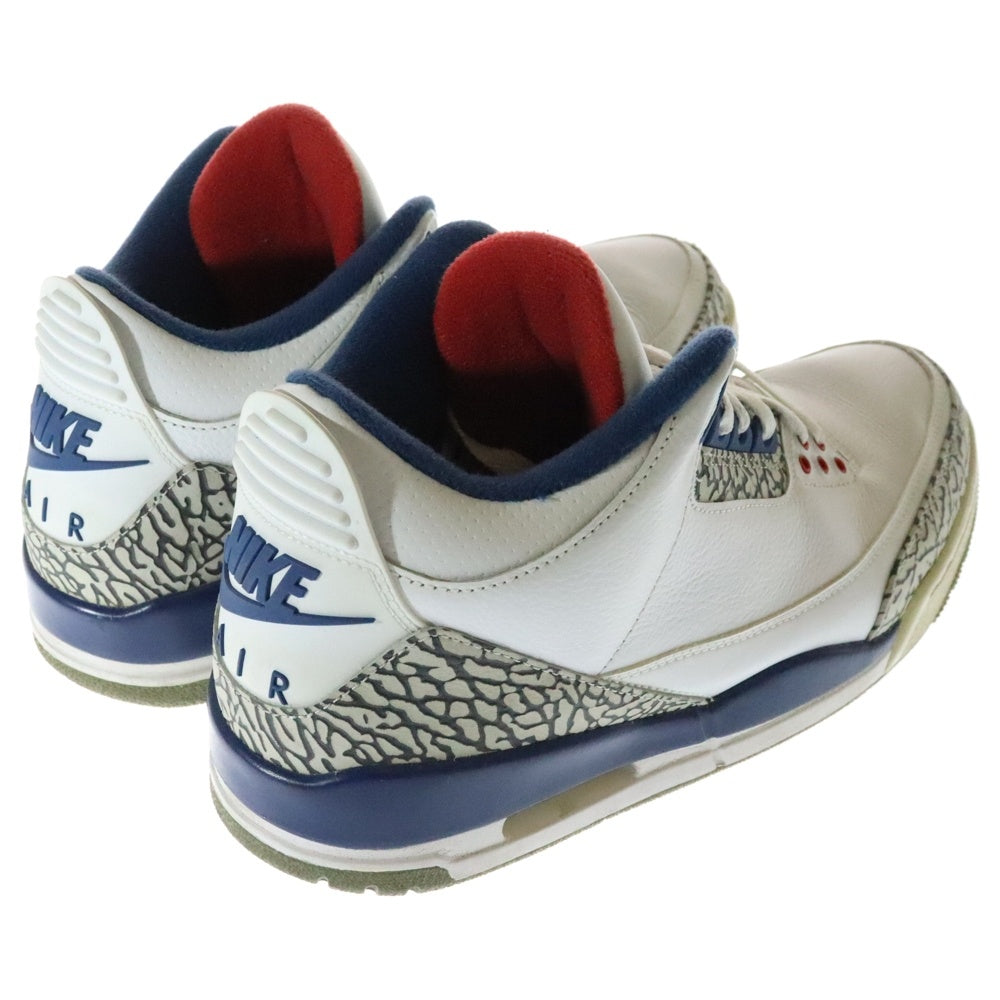 NIKE(ナイキ) AIR JORDAN 3 RETRO エアジョーダン3 レトロ トゥルー ブルー ハイカットスニーカー ホワイト/ブルー US11/29cm 854262-106