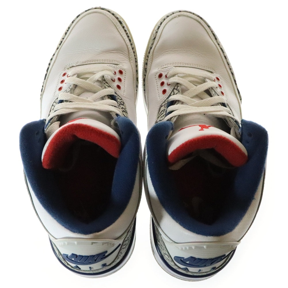 NIKE(ナイキ) AIR JORDAN 3 RETRO エアジョーダン3 レトロ トゥルー ブルー ハイカットスニーカー ホワイト/ブルー US11/29cm 854262-106
