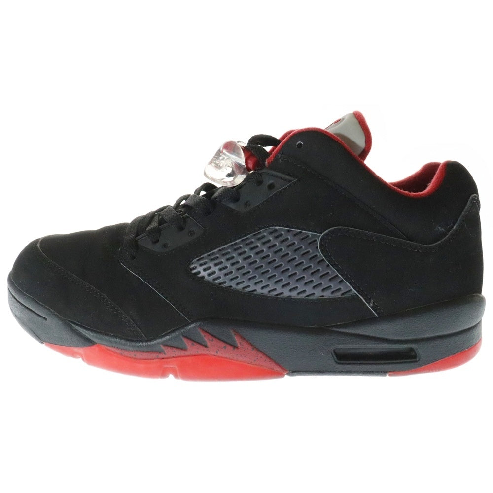NIKE(ナイキ) 【観賞用 2015年製】AIR JORDAN 5 RETRO RETRO LOW エアジョーダン 5 レトロ ローカットスニーカー ブラック/レッド US11/29cm 819171-002