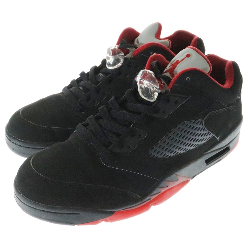 NIKE(ナイキ) 【観賞用 2015年製】AIR JORDAN 5 RETRO RETRO LOW エアジョーダン 5 レトロ ローカットスニーカー ブラック/レッド US11/29cm 819171-002