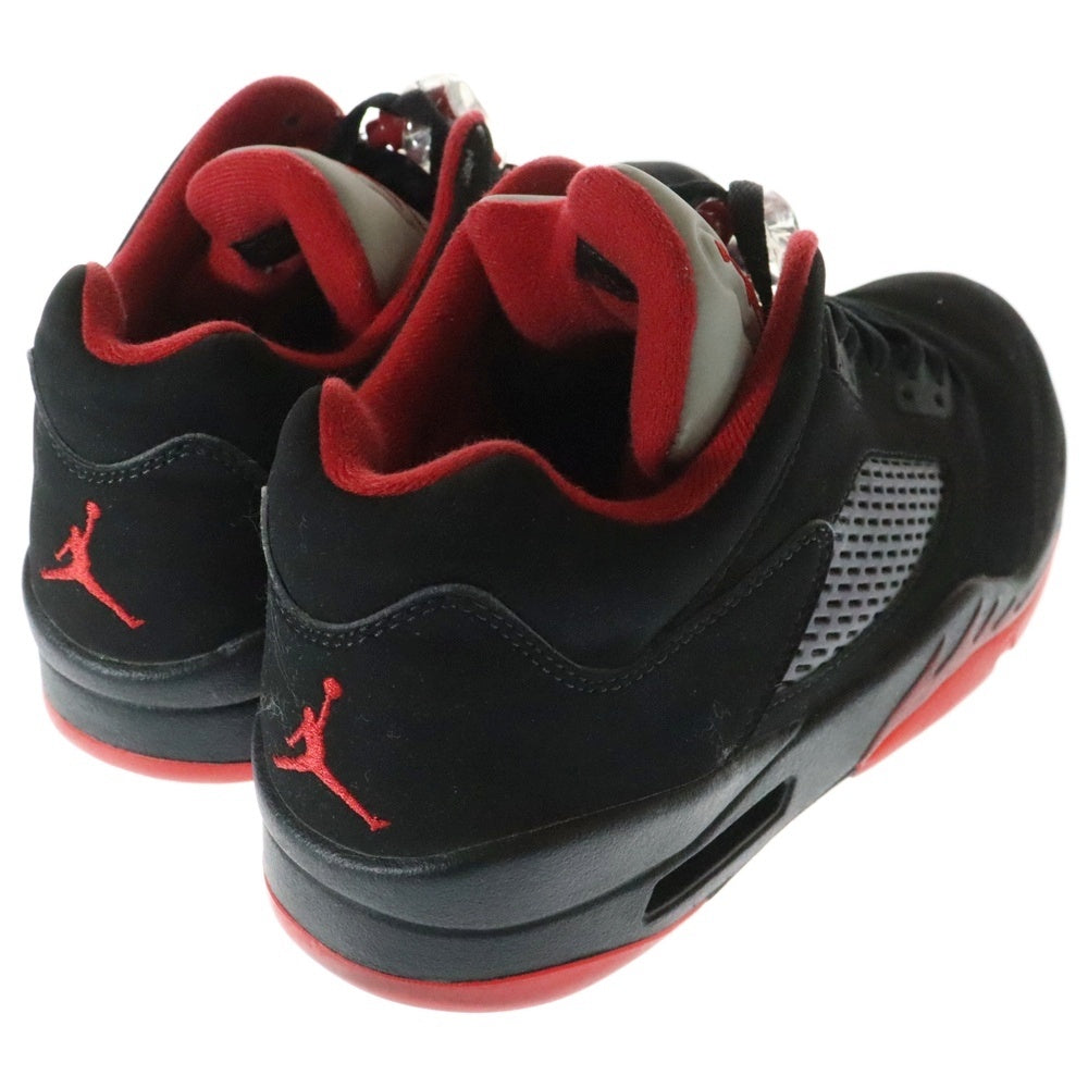 NIKE(ナイキ) 【観賞用 2015年製】AIR JORDAN 5 RETRO RETRO LOW エアジョーダン 5 レトロ ローカットスニーカー ブラック/レッド US11/29cm 819171-002