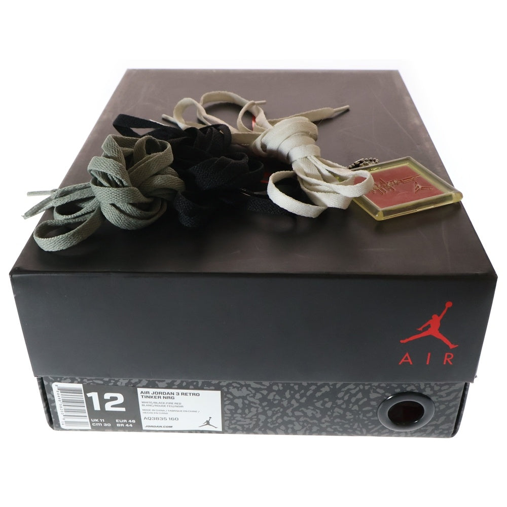 NIKE(ナイキ) AIR JORDAN 3 RETRO TINKER HATFIELD エアジョーダン3 レトロ ティンカー ハッドフィールド ハイカットスニーカー ホワイト US12/30cm AQ3835-160