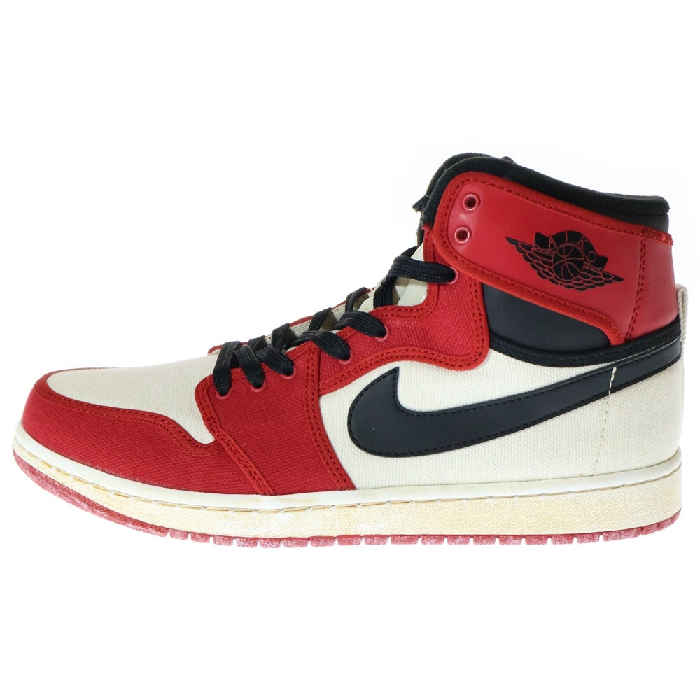NIKE(ナイキ) 【観賞用2010年製】 AIR JORDAN 1 RETRO KO HIGH エアジョーダン1 ノックアウト ハイカットスニーカー シカゴ ホワイト/レッド US10/28cm 402297-101