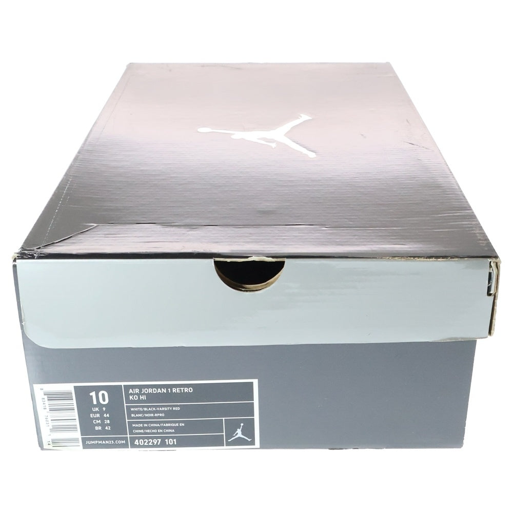 NIKE(ナイキ) 【観賞用2010年製】 AIR JORDAN 1 RETRO KO HIGH エアジョーダン1 ノックアウト ハイカットスニーカー シカゴ ホワイト/レッド US10/28cm 402297-101
