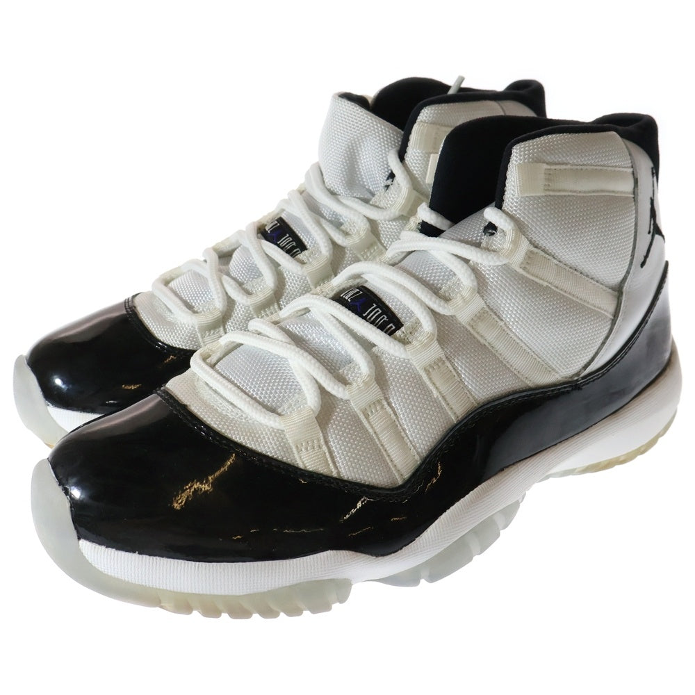 NIKE(ナイキ) 【観賞用 2011年製】AIR JORDAN 11 RETRO CONCORD エアジョーダン11 レトロ コンコルド ハイカットスニーカー ホワイト/ブラック US10.5/28.5cm 378037-107