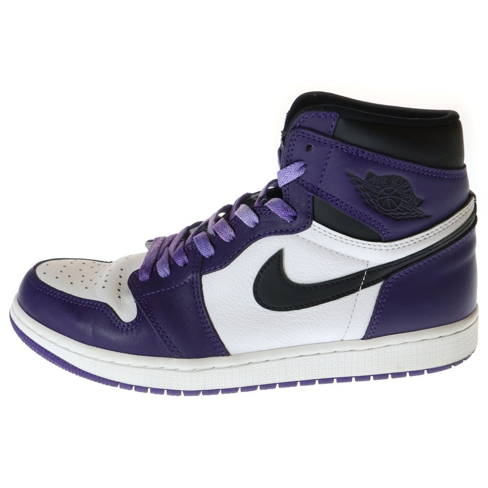 NIKE(ナイキ) AIR JORDAN 1 RETRO HIGH OG COURT PURPLE エアジョーダン1 レトロ ハイ コート パープル ハイカットスニーカー ホワイト/パープル US10/28cm 555088-500