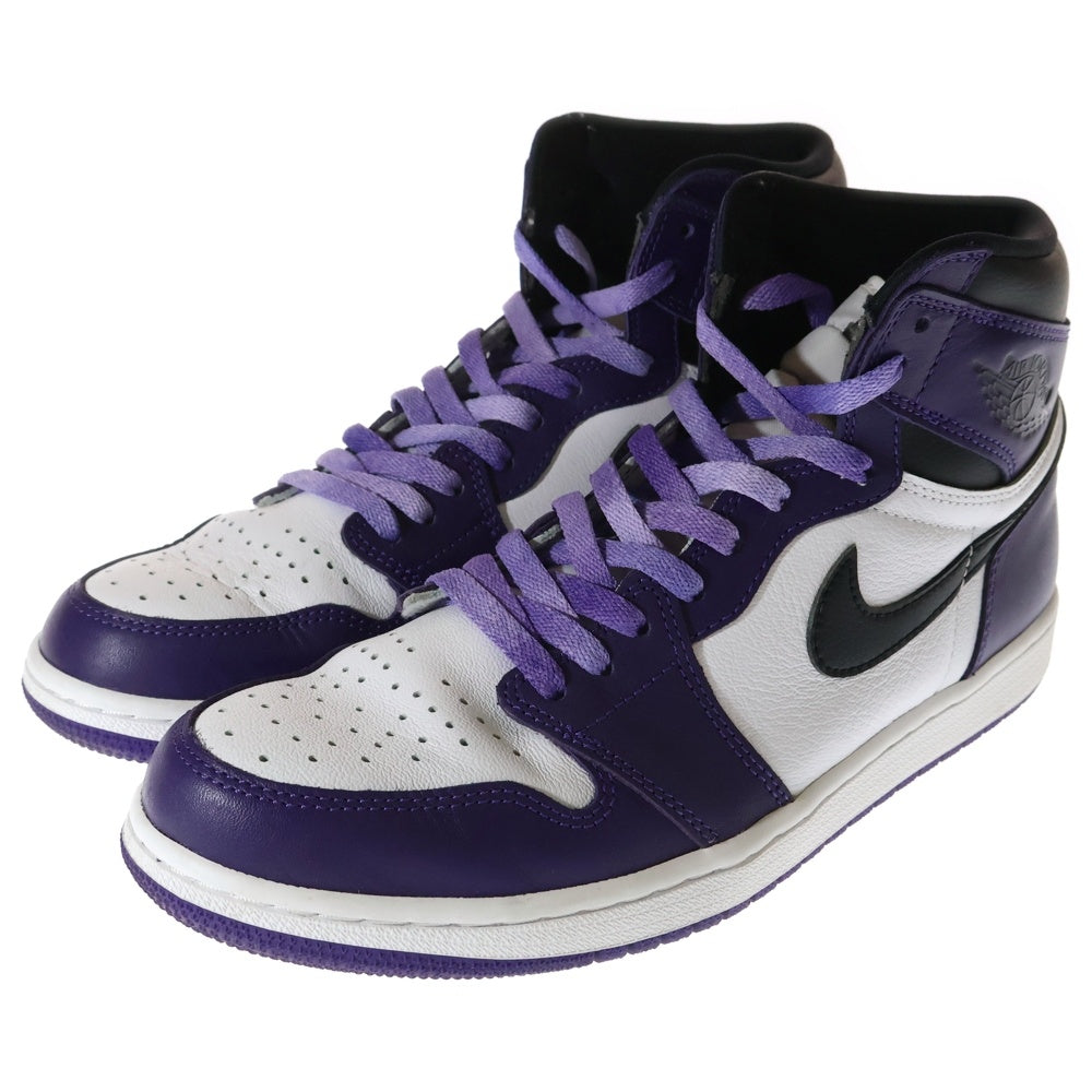 NIKE(ナイキ) AIR JORDAN 1 RETRO HIGH OG COURT PURPLE エアジョーダン1 レトロ ハイ コート パープル ハイカットスニーカー ホワイト/パープル US10/28cm 555088-500