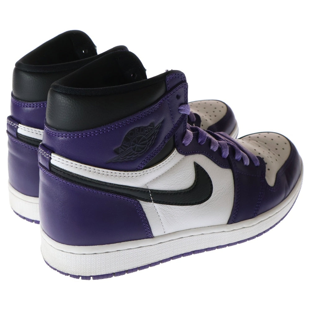 NIKE(ナイキ) AIR JORDAN 1 RETRO HIGH OG COURT PURPLE エアジョーダン1 レトロ ハイ コート パープル ハイカットスニーカー ホワイト/パープル US10/28cm 555088-500