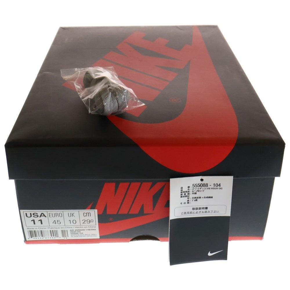 NIKE(ナイキ) 【観賞用2013年製】 AIR JORDAN 1 RETRO HIGH BARONS エアジョーダン1 レトロ バロンズ ハイカットスニーカー ブラック/ホワイト US11/29cm 555088-104