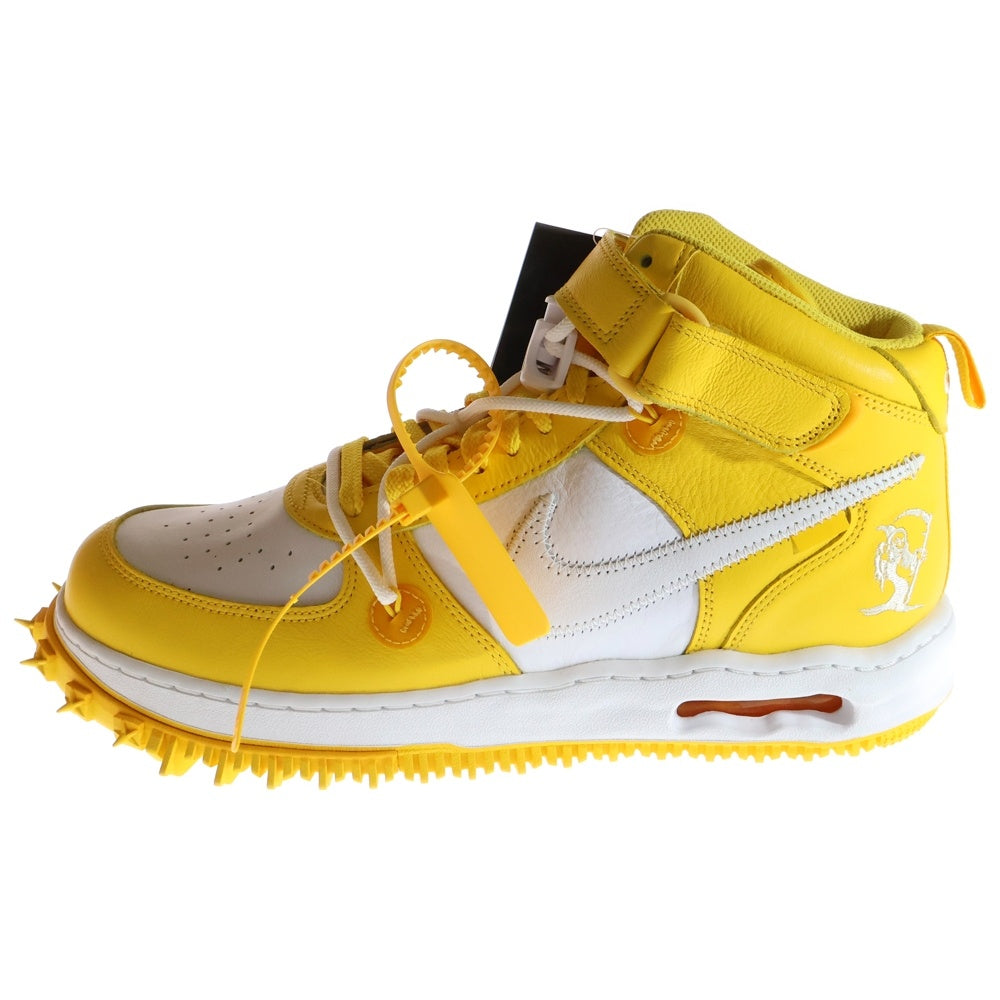NIKE(ナイキ) ×OFF-WHITE AIR FORCE 1 MID オフホワイト エアフォースワン ミッドカットスニーカー イエロー/ホワイト US11.5/29.5cm DR0500-101