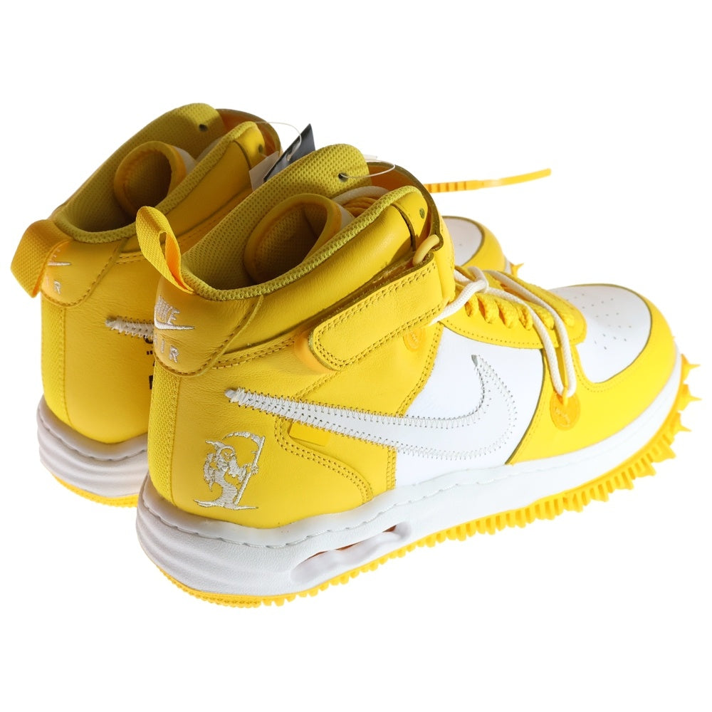NIKE(ナイキ) ×OFF-WHITE AIR FORCE 1 MID オフホワイト エアフォースワン ミッドカットスニーカー イエロー/ホワイト US11.5/29.5cm DR0500-101