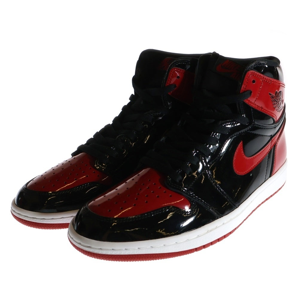 NIKE(ナイキ) AIR JORDAN 1 RETRO HIGH OG BRED PATENT エアジョーダン1レトロハイ ブレッド パテント ハイカットスニーカー レッド/ブラック US11/29cm 555088-063