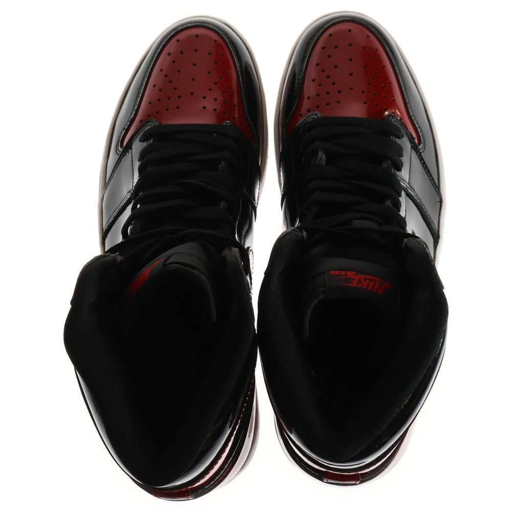 NIKE(ナイキ) AIR JORDAN 1 RETRO HIGH OG BRED PATENT エアジョーダン1レトロハイ ブレッド パテント ハイカットスニーカー レッド/ブラック US11/29cm 555088-063