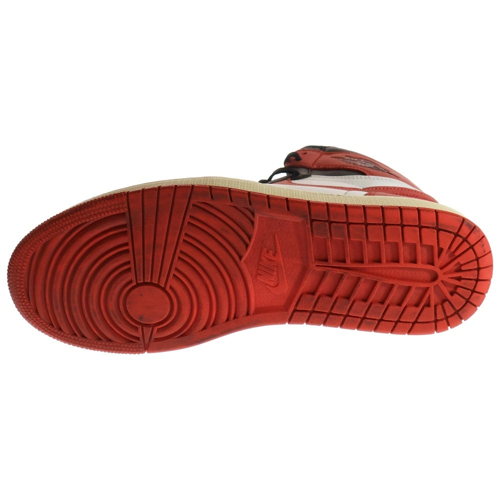 NIKE(ナイキ) AIR JORDAN 1 RETRO HIGH OG TRACK RED エアジョーダン 1 レトロ トラックレッド ハイカットスニーカー ホワイト/レッド/ブラック US11/29cm 555088-112