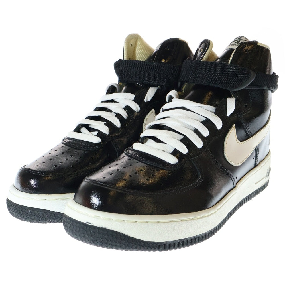 NIKE(ナイキ) 【観賞用2001年製】 AIR FORCE 1 HIGH SHEED エアフォース 1 パテントハイカットスニーカーシューズ ブラック/ホワイト US10/28cm 302640-011