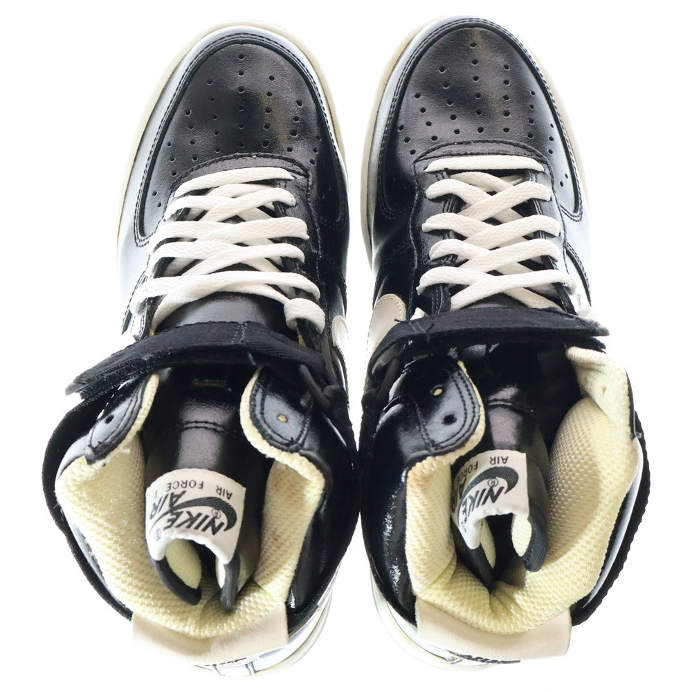 NIKE(ナイキ) 【観賞用2001年製】 AIR FORCE 1 HIGH SHEED エアフォース 1 パテントハイカットスニーカーシューズ ブラック/ホワイト US10/28cm 302640-011