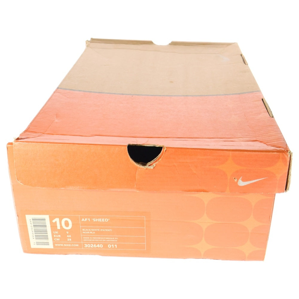 NIKE(ナイキ) 【観賞用2001年製】 AIR FORCE 1 HIGH SHEED エアフォース 1 パテントハイカットスニーカーシューズ ブラック/ホワイト US10/28cm 302640-011