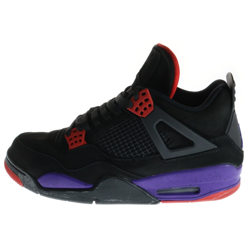 NIKE(ナイキ) AIR JORDAN 4 RETRO RAPTORS エアジョーダン4 レトロ ラプターズ ハイカットスニーカー ブラック US10/28cm AQ3816-065