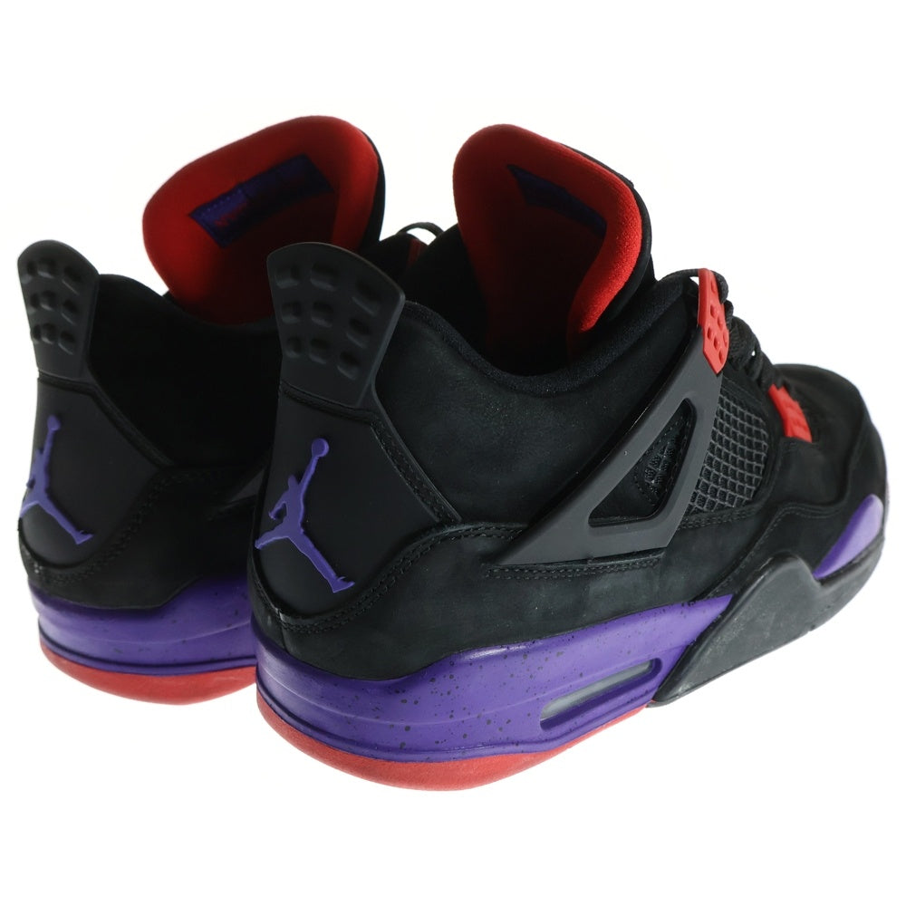 NIKE(ナイキ) AIR JORDAN 4 RETRO RAPTORS エアジョーダン4 レトロ ラプターズ ハイカットスニーカー ブラック US10/28cm AQ3816-065