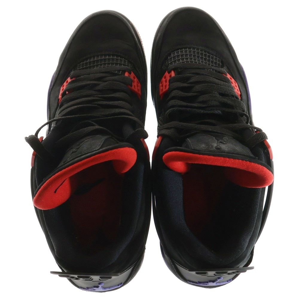 NIKE(ナイキ) AIR JORDAN 4 RETRO RAPTORS エアジョーダン4 レトロ ラプターズ ハイカットスニーカー ブラック US10/28cm AQ3816-065