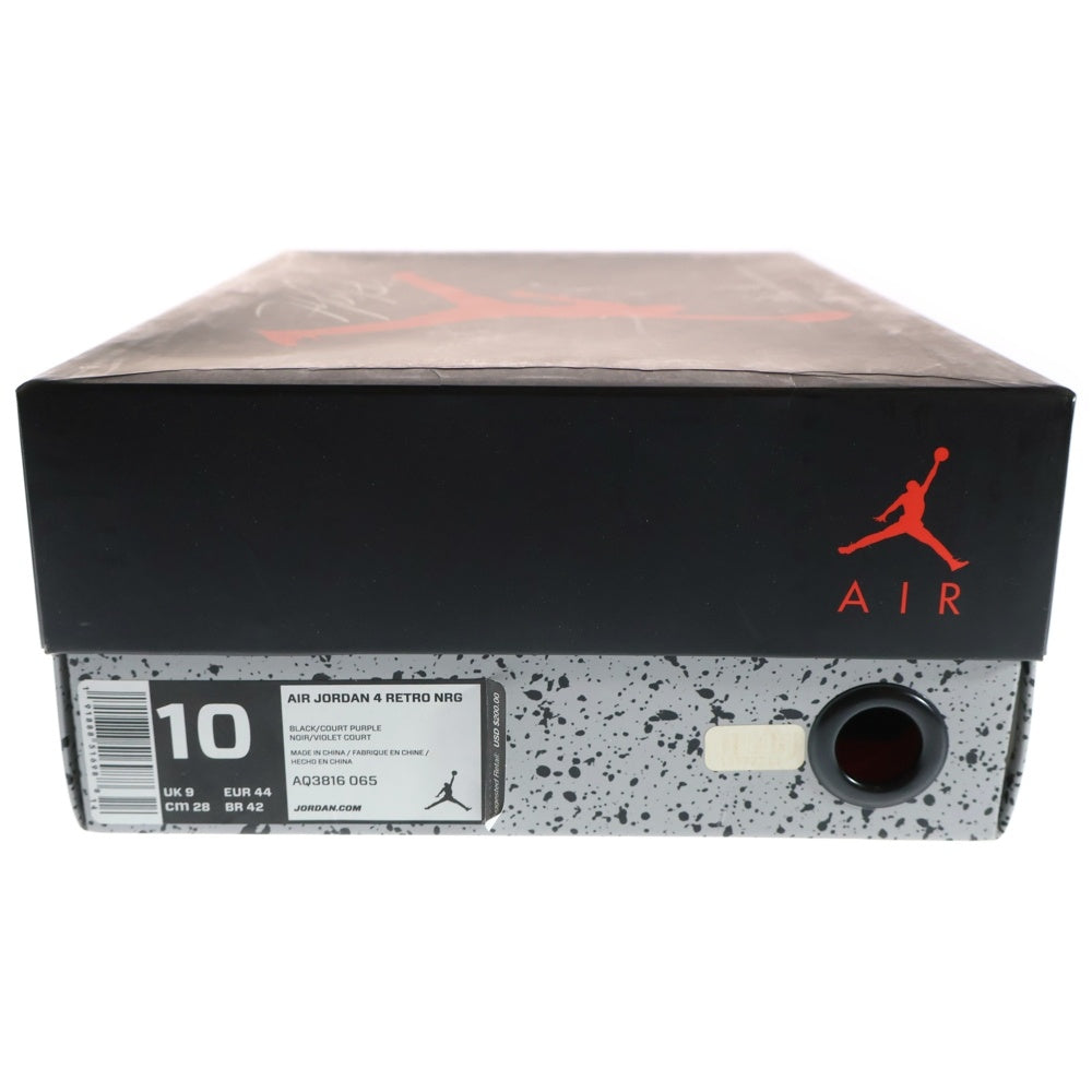 NIKE(ナイキ) AIR JORDAN 4 RETRO RAPTORS エアジョーダン4 レトロ ラプターズ ハイカットスニーカー ブラック US10/28cm AQ3816-065