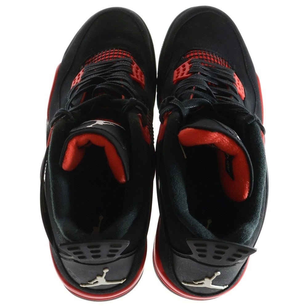 NIKE(ナイキ) AIR JORDAN 4 RETRO RED THUNDER CRIMSON エアジョーダン4 レトロ レッド サンダー クリムゾン ハイカットスニーカー ブラック/レッド US11/29cm CT8527-016