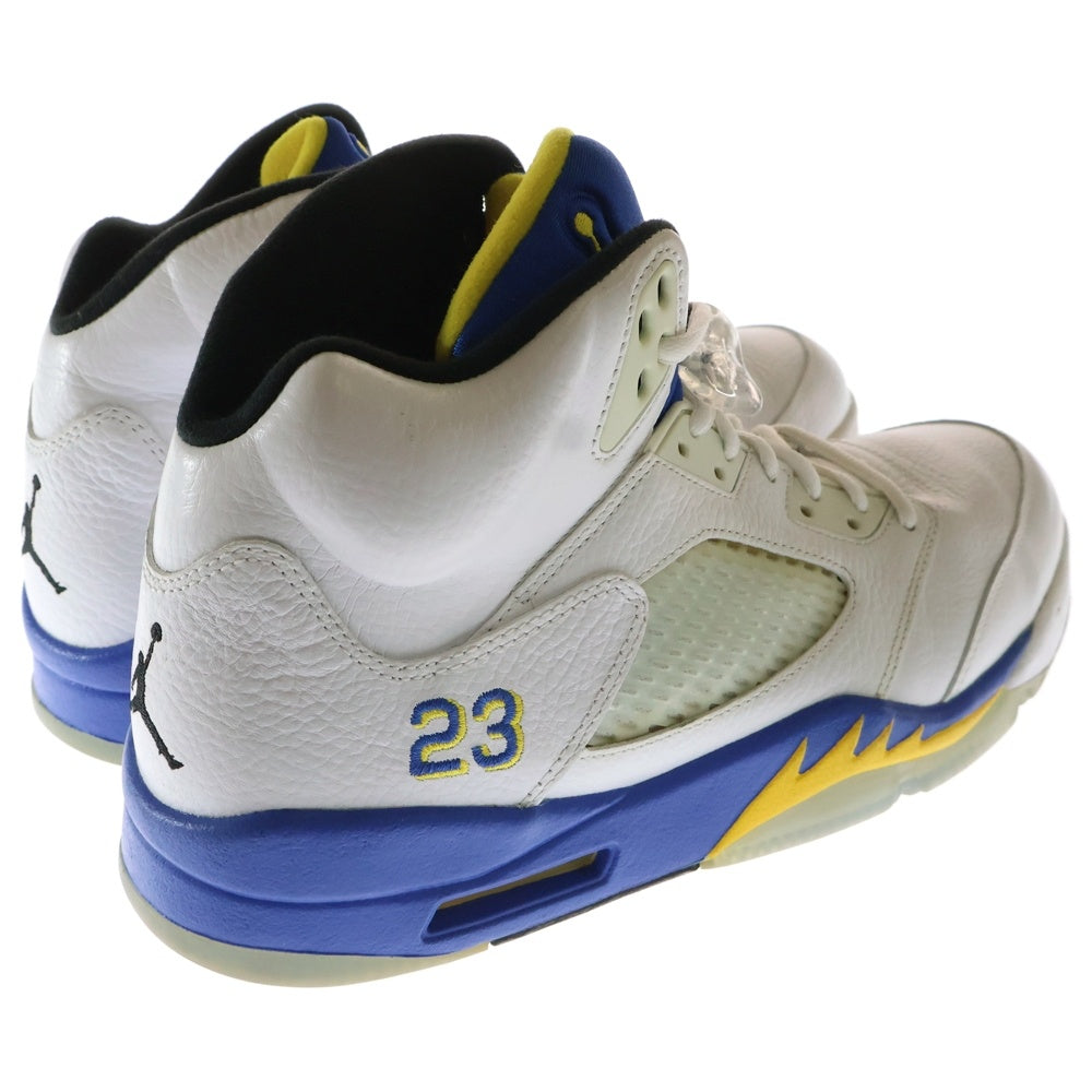 NIKE(ナイキ) 【観賞用 2013年】 AIR JORDAN 5 RETRO LANEY エアジョーダン 5 レイニー ハイカットスニーカー ホワイト/ブルー US11/29cm 136027-189