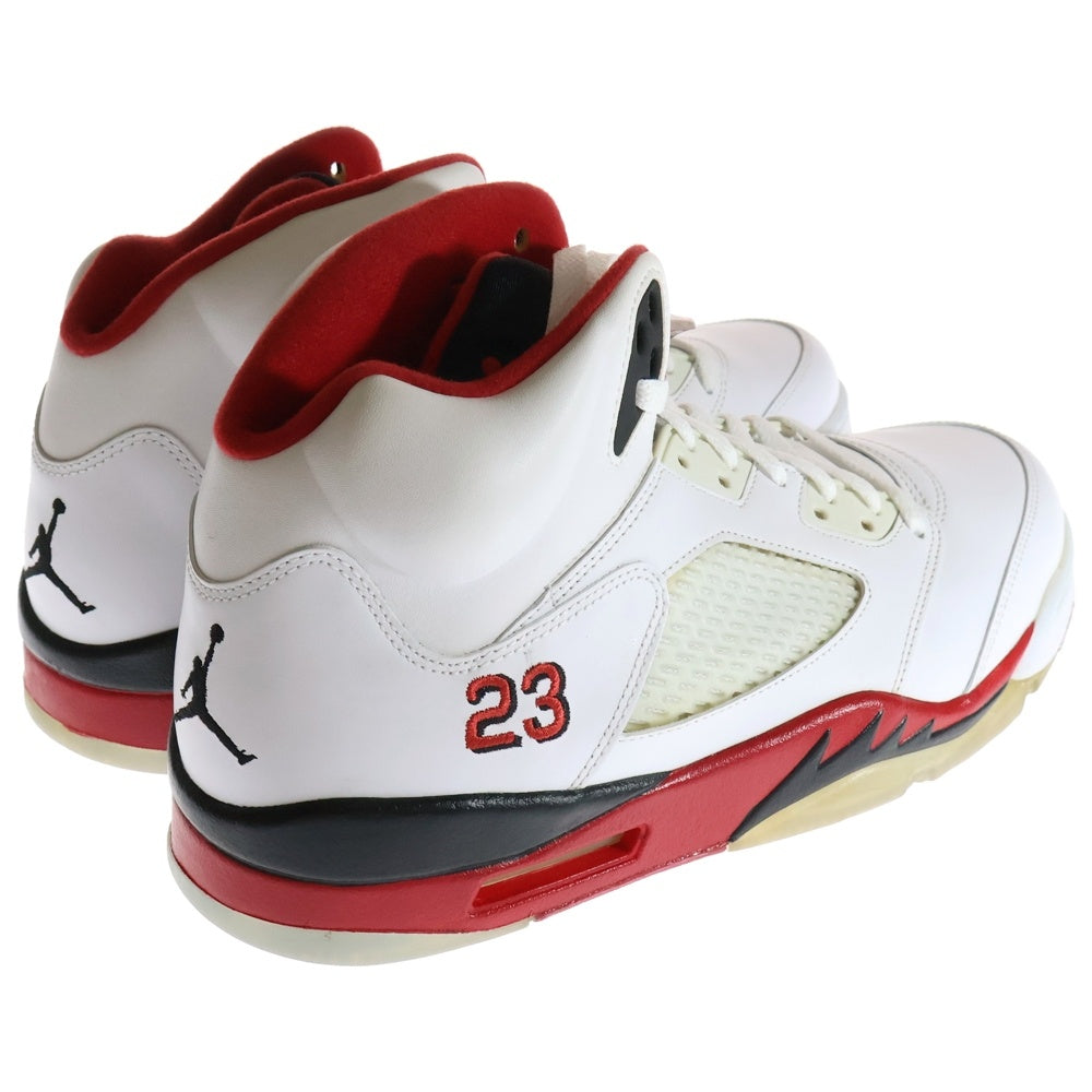 NIKE(ナイキ) 【観賞用 2013年】 AIR JORDAN 5 RETRO OG FIRE RED エアジョーダン レトロ ファイアレッド ハイカットスニーカー ホワイト/レッド US11/29cm 136027-120