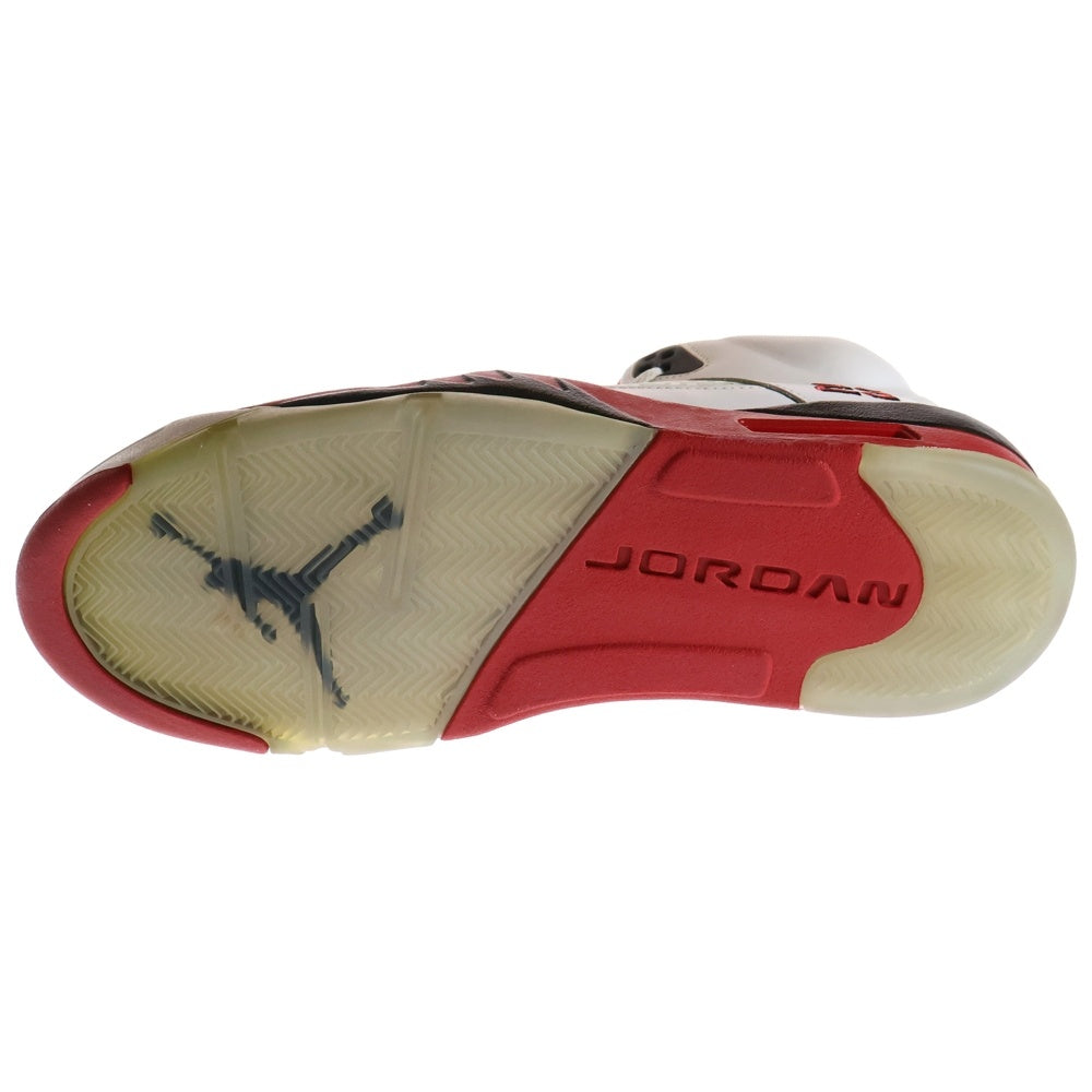 NIKE(ナイキ) 【観賞用 2013年】 AIR JORDAN 5 RETRO OG FIRE RED エアジョーダン レトロ ファイアレッド ハイカットスニーカー ホワイト/レッド US11/29cm 136027-120