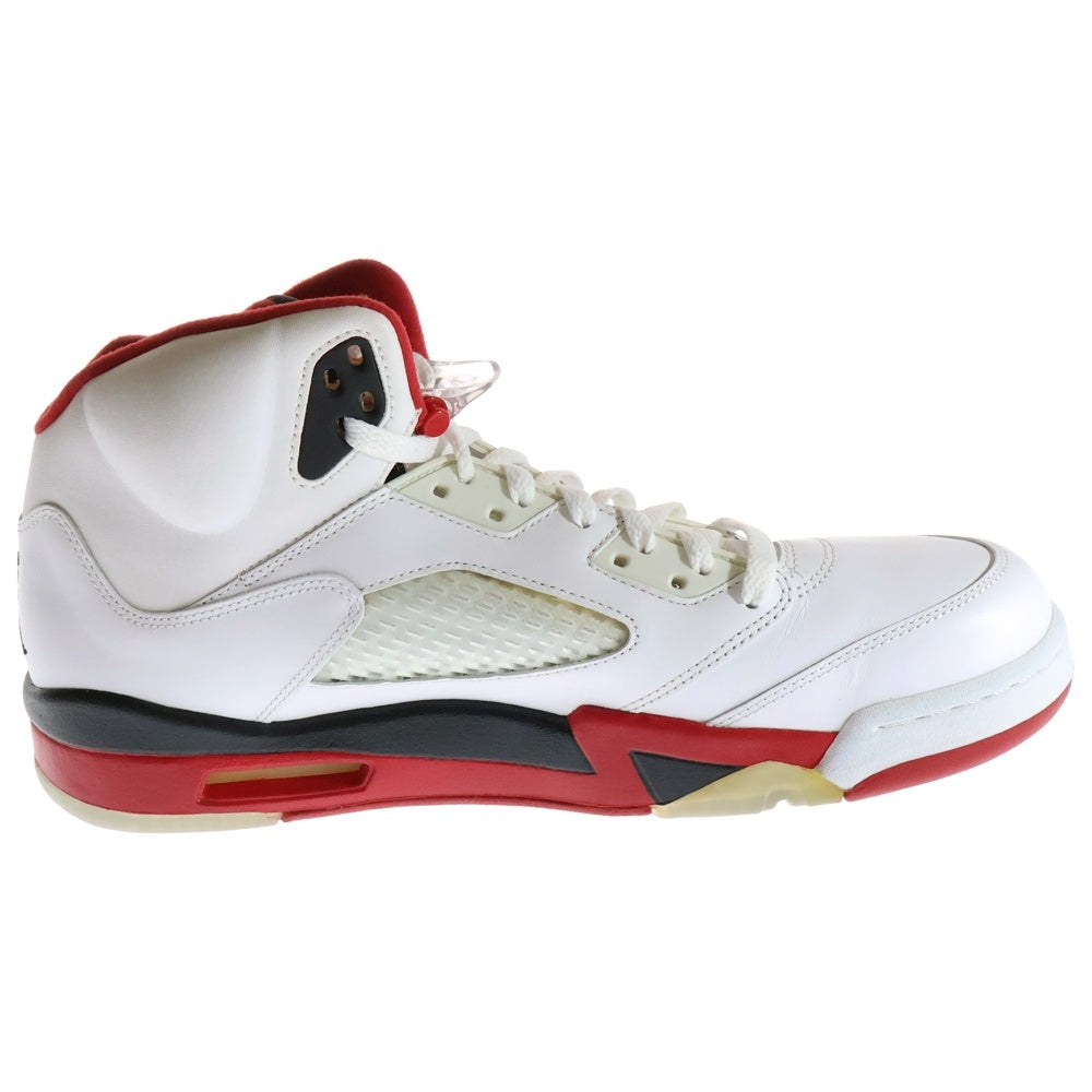 NIKE(ナイキ) 【観賞用 2013年】 AIR JORDAN 5 RETRO OG FIRE RED エアジョーダン レトロ ファイアレッド ハイカットスニーカー ホワイト/レッド US11/29cm 136027-120