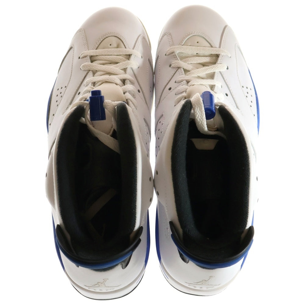 NIKE(ナイキ) 【観賞用 2014年製】 AIR JORDAN 6 RETRO SPORT BLUE エア ジョーダン 6 スポーツブルー ハイカットスニーカー ホワイト/ブルー US11/29cm 384664-107