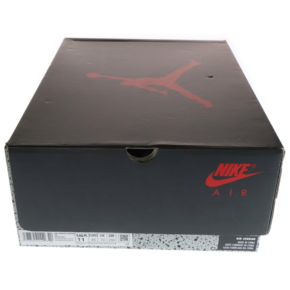 NIKE(ナイキ) AIR JORDAN 5 RETRO OG BLACK METALLIC REIMAGED エアジョーダン5 レトロ ブラックメタリックリイマジンド ハイカット スニーカー HF3975-001