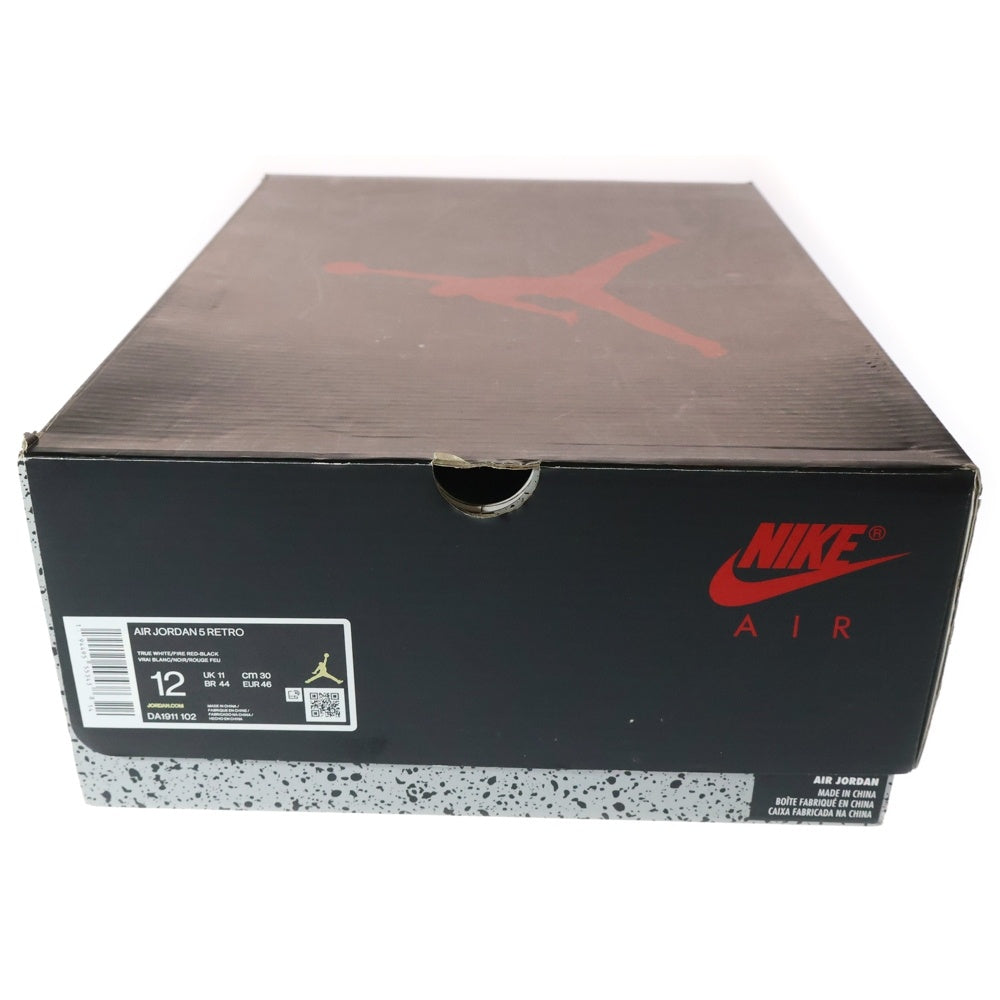 NIKE(ナイキ) AIR JORDAN 5 RETRO OG FIRE RED エアジョーダン レトロ ファイアレッド ハイカットスニーカー ホワイト/レッド US12/30cm DA1911-102