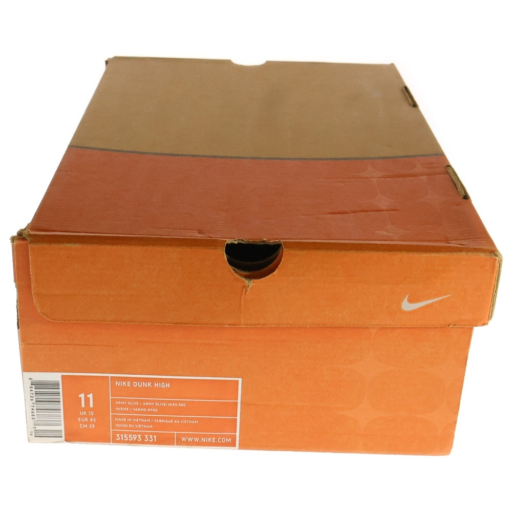 NIKE(ナイキ) 【観賞用 2006年製】 ×STUSSY DUNK HIGH ステューシー ダンク ハイカットスニーカー カーキ US11/29cm 315593-331