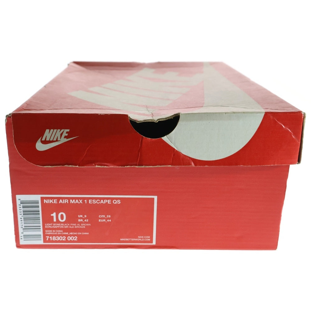 NIKE(ナイキ) AIR MAX 1 ESCAPE COLLECTION エアマックス1 エスケープコレクション ローカットスニーカー ブラウン US10/28cm 718302-002