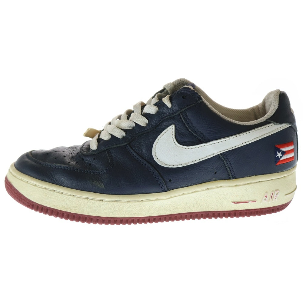 NIKE(ナイキ) 【観賞用2002年製】AIR FORCE 1 LOW/PUERTO RICO 3 エアフォース1 プエルトリコ3 ローカットスニーカー ネイビー US8.5/26.5cm 624040-411