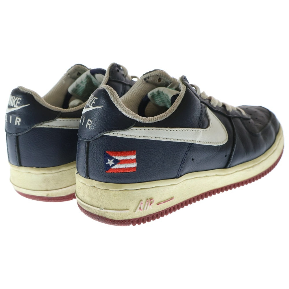 NIKE(ナイキ) 【観賞用2002年製】AIR FORCE 1 LOW/PUERTO RICO 3 エアフォース1 プエルトリコ3 ローカットスニーカー ネイビー US8.5/26.5cm 624040-411