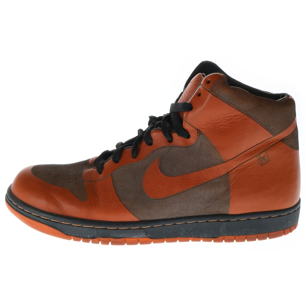 NIKE(ナイキ) DUNK HIGH 1 PIECE ダンク ワンピース ハイカットスニーカー オレンジ/ブラウン US12/30cm 311612-881