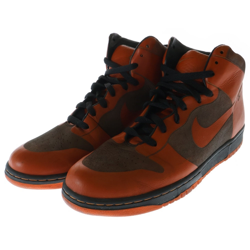 NIKE(ナイキ) DUNK HIGH 1 PIECE ダンク ワンピース ハイカットスニーカー オレンジ/ブラウン US12/30cm 311612-881