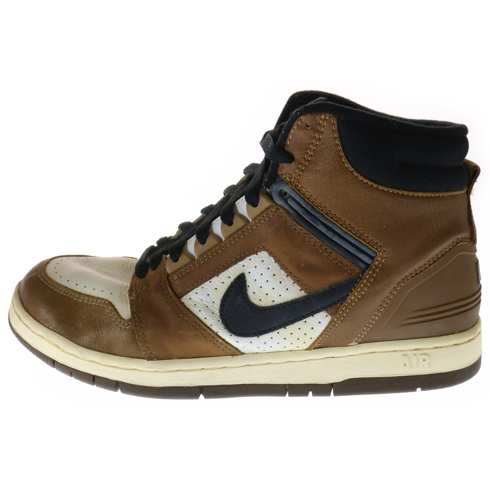 NIKE(ナイキ) 【観賞用2003年製】AIR FORCE 2 HIGH エアフォース2 ハイカットスニーカー ホワイト/ブラウン US10.5/28.5cm 624006-101