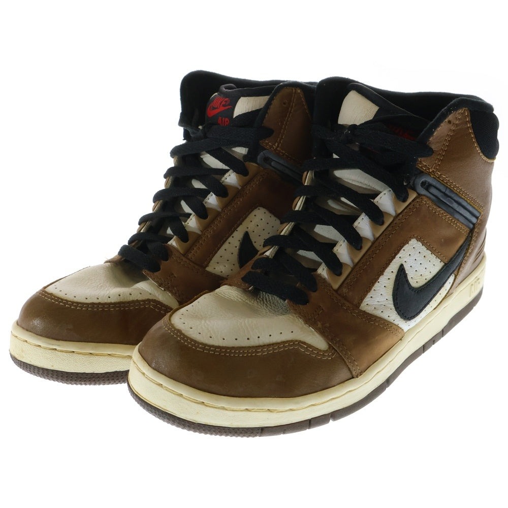 NIKE(ナイキ) 【観賞用2003年製】AIR FORCE 2 HIGH エアフォース2 ハイカットスニーカー ホワイト/ブラウン US10.5/28.5cm 624006-101